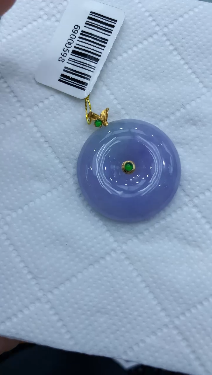 翡翠18K金镶嵌颈饰111111111111