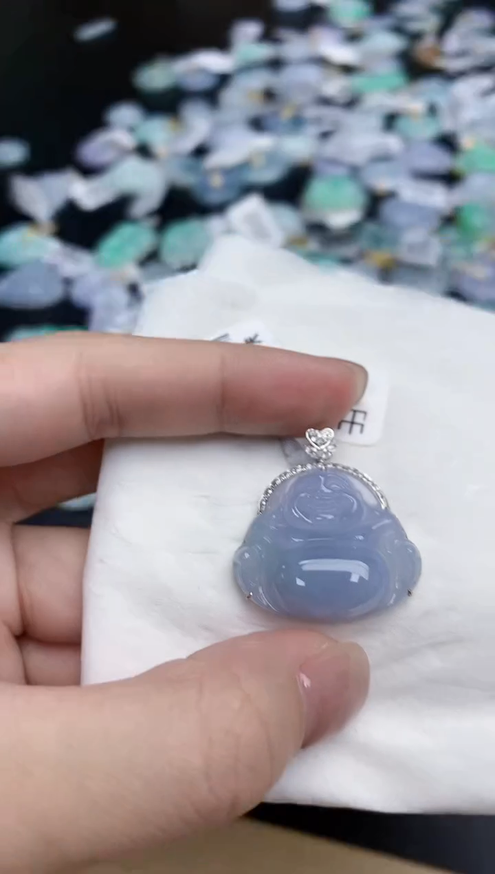 【闪购商品】翡翠颈饰18K金镶嵌天然缅甸翡翠A货