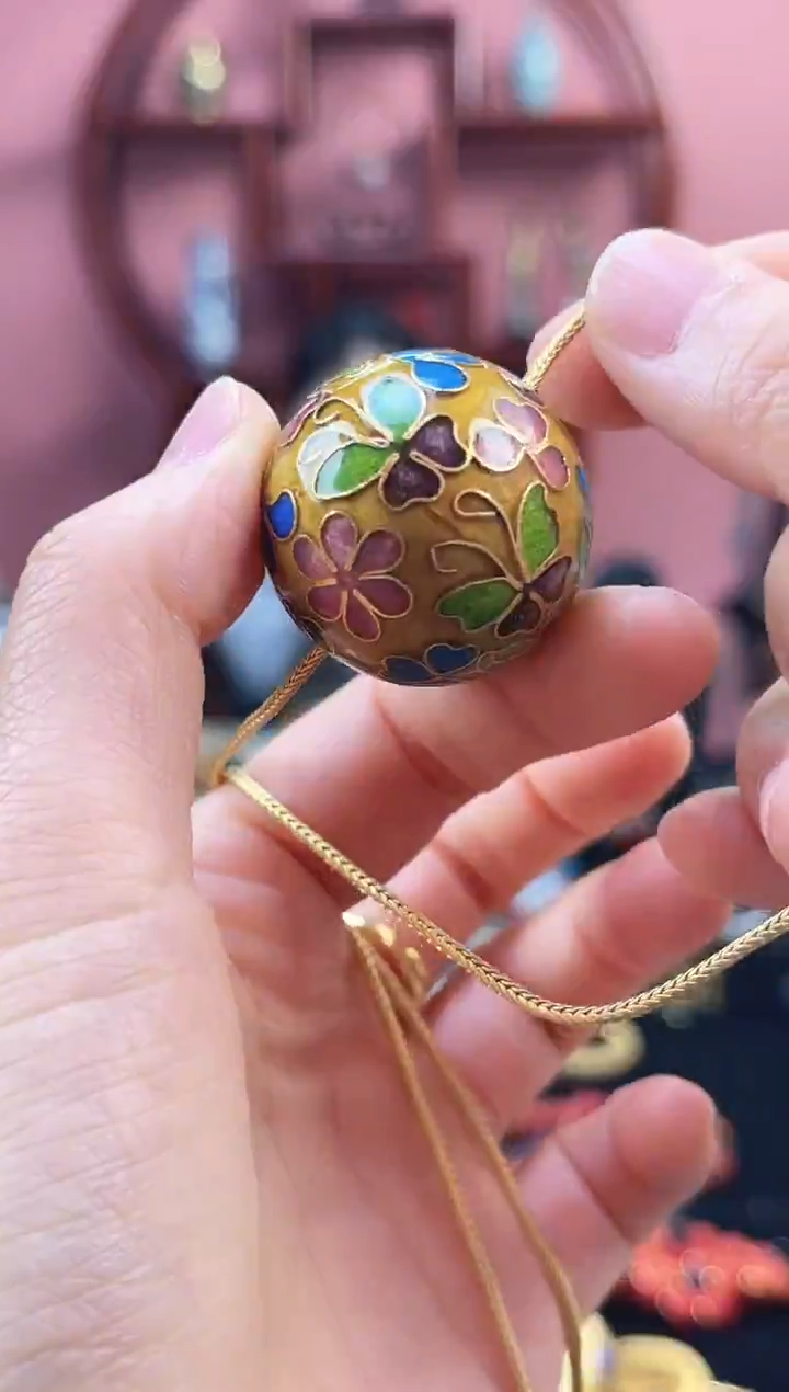 非遗 景泰蓝3.0大珠 金色