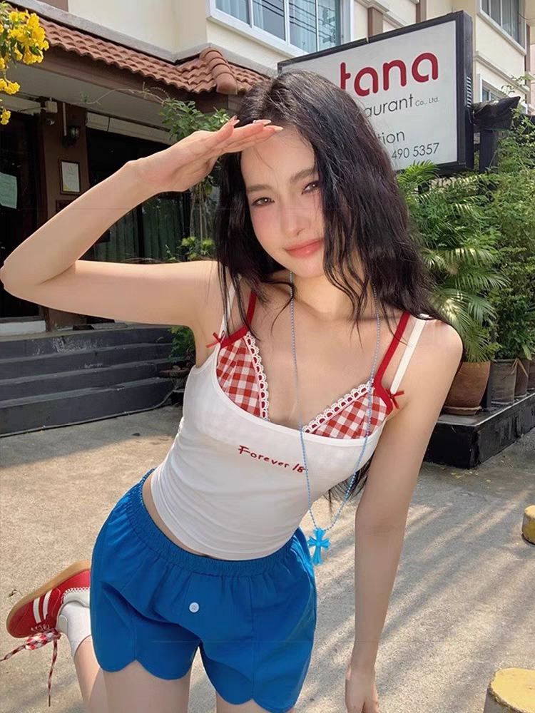 夏季性感辣妹保暖德绒美背背心吊带(扣号下单）