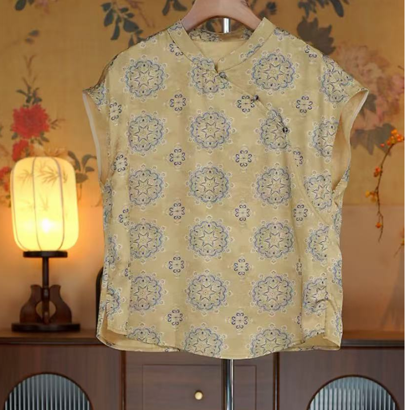 1353金轮上衣妈妈装高贵新款妈妈装洋气收腰过膝法式