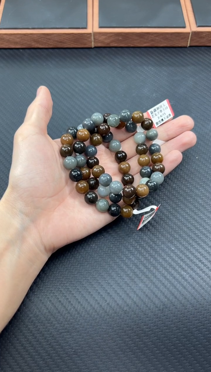 手串未镶嵌和田玉若羌微色差卡10手串