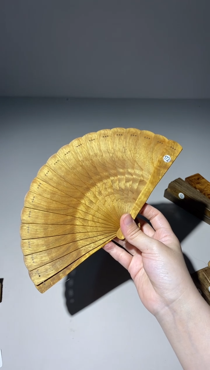 金丝楠炙*15cm金丝楠木小叶桢楠扇172