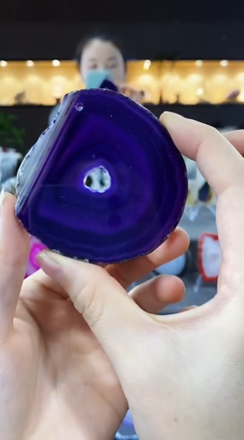 未镶嵌颈饰玛瑙/玉髓蓝****晶玛瑙