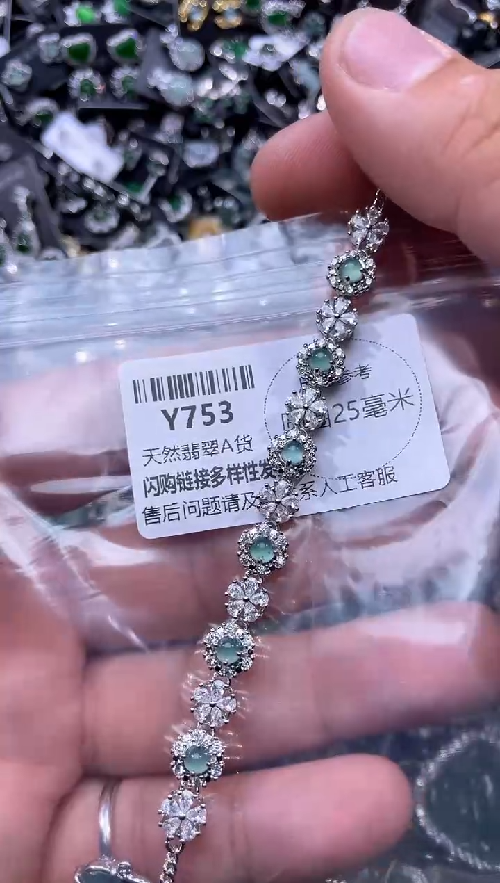 【闪购商品】翡翠颈饰未镶嵌Y753手链