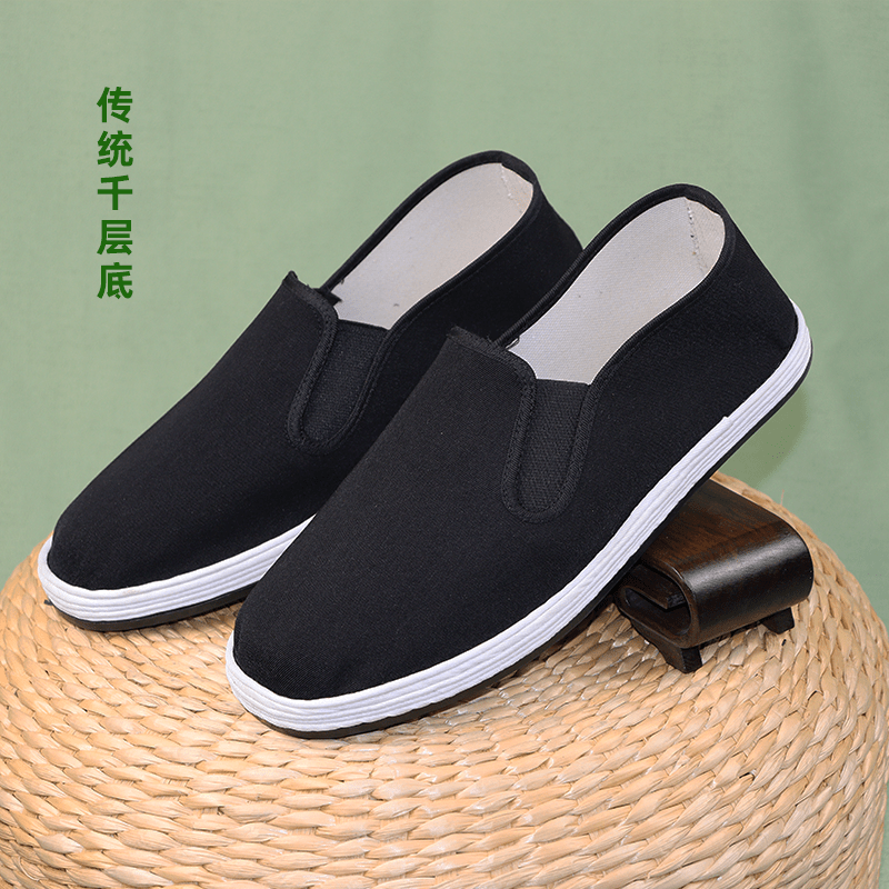 【手工千层底】养脚舒适透气老北京布鞋男款不易磨开车经典