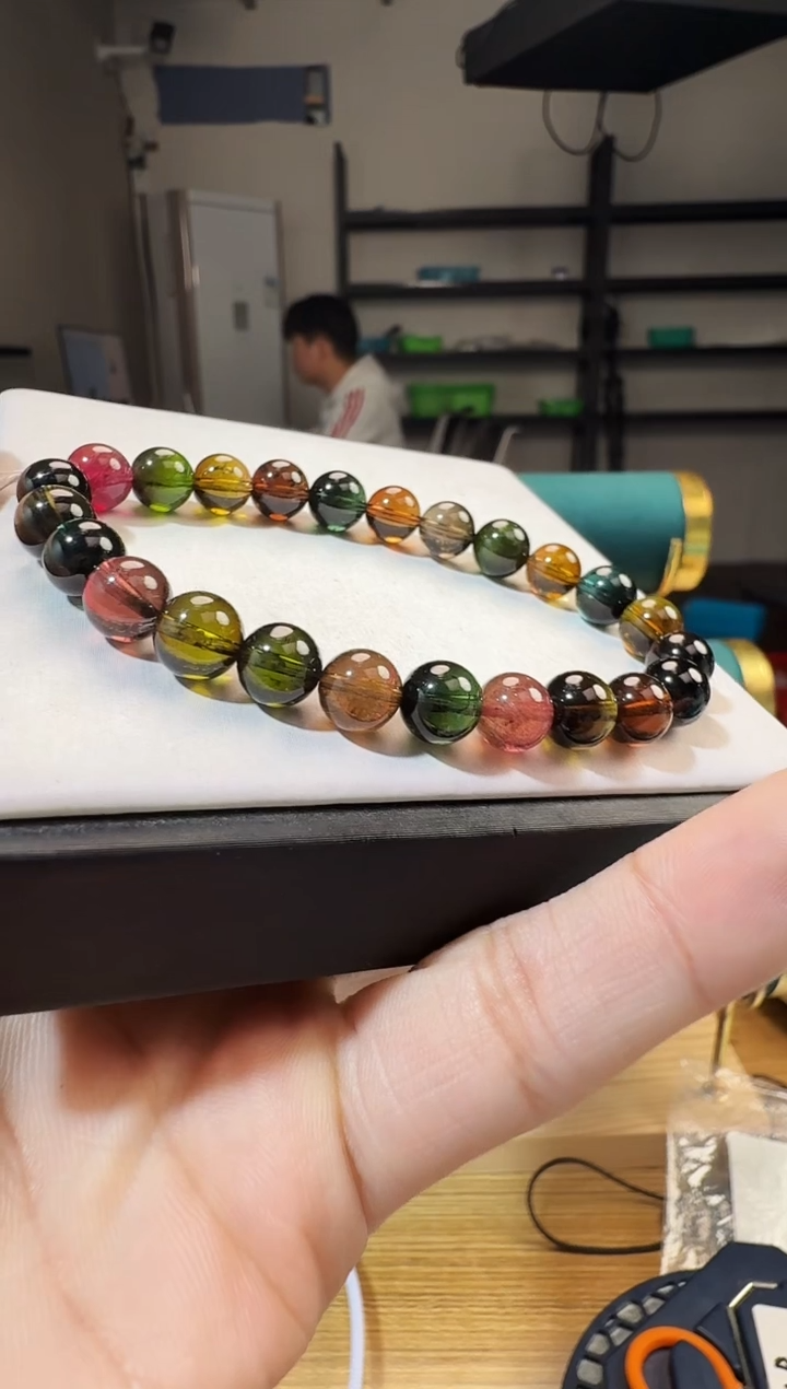 未镶嵌手链碧玺平****豆晶8947 约7mm