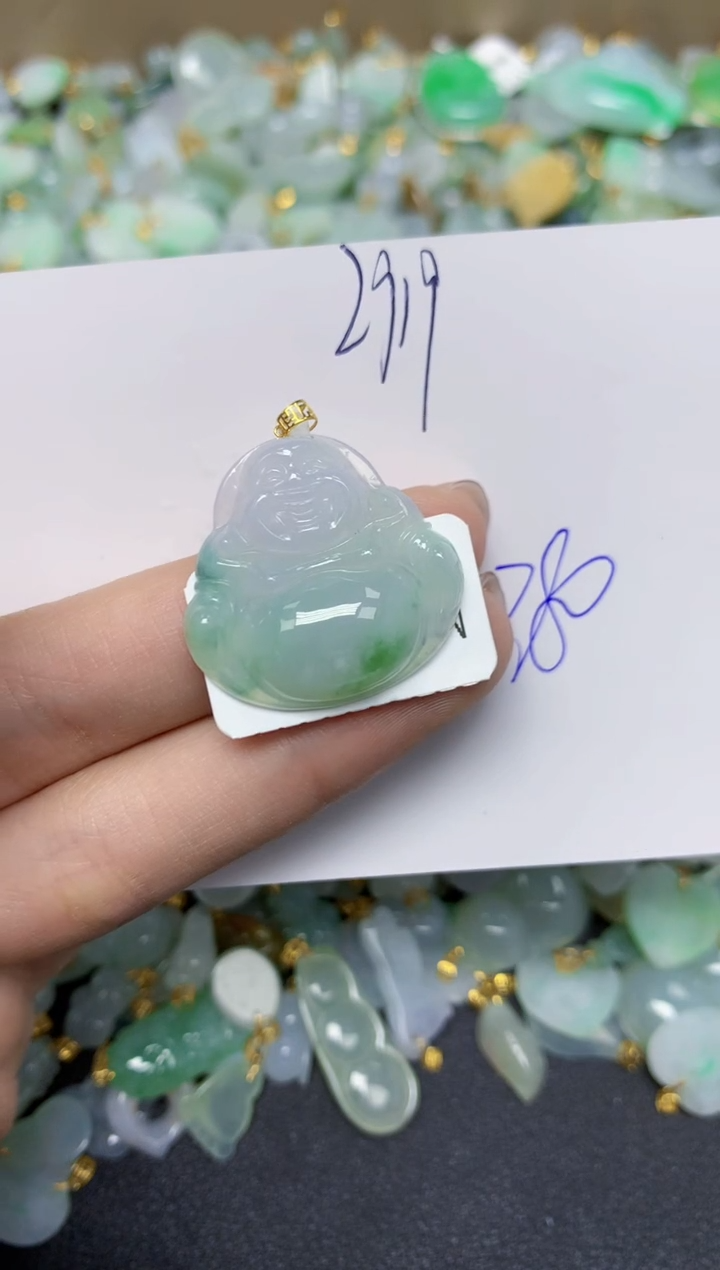 【闪购商品】翡翠颈饰18K金镶嵌 天然翡翠A货