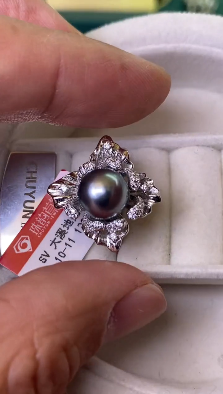 【闪购商品】海水珍珠戒指银S925镶嵌1
