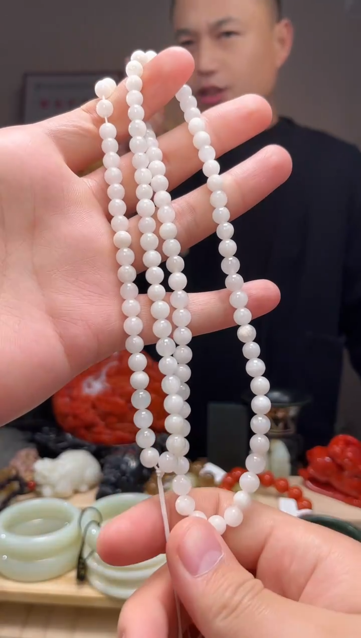 颈饰未镶嵌和田玉项链6+