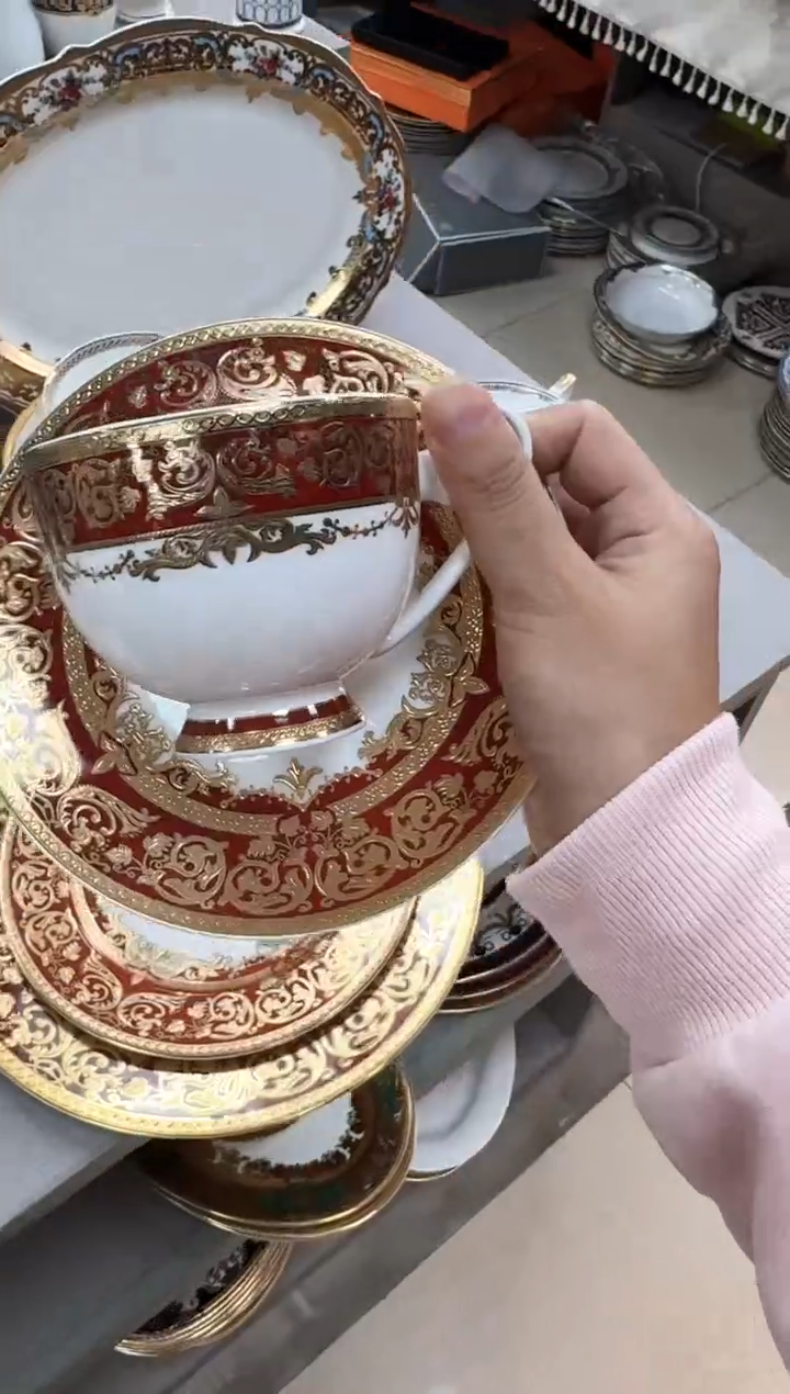 【闪购商品】瓷片2杯2碟  春节活动福利价