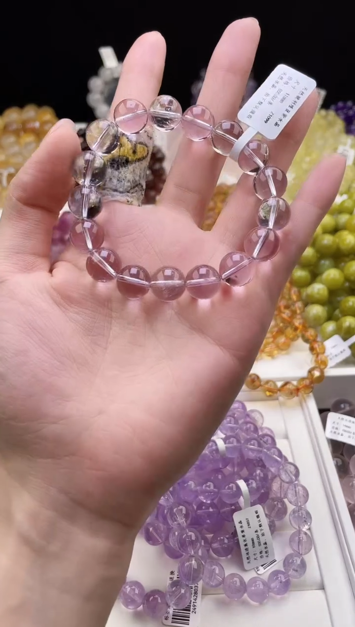 【闪购商品】水晶手链未镶嵌天然玻利维亚紫水晶11mm