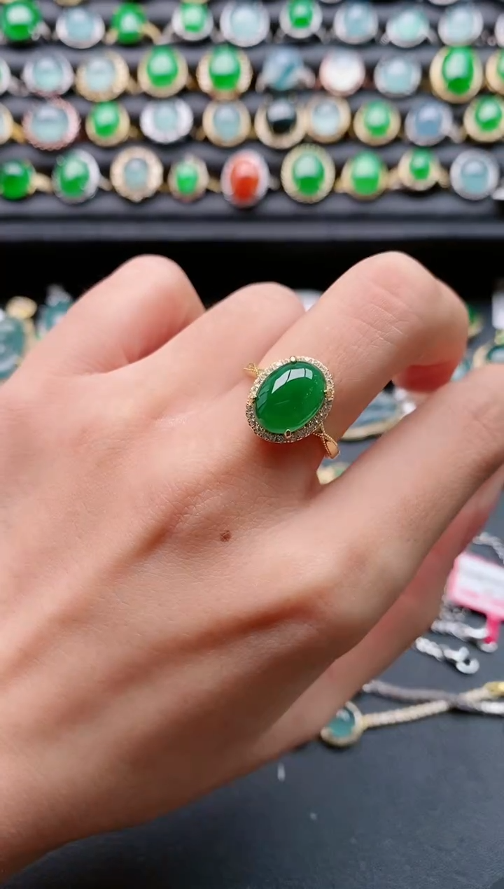 【闪购商品】翡翠戒指银S925镶嵌111111