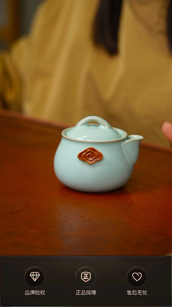 其他天青新品手抓壶不完美 简装