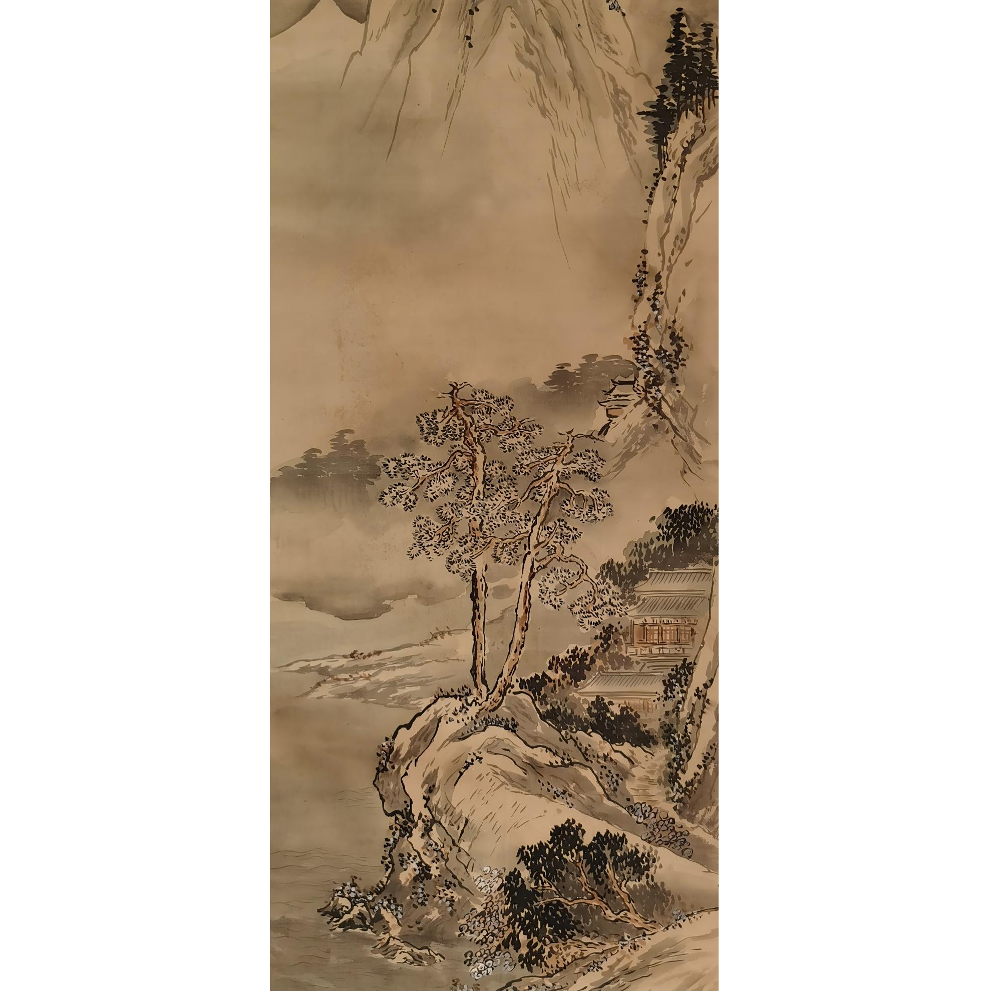 【辽拍】V250709-2-164《岁寒图》（4平尺）绢本立轴 yy1208w