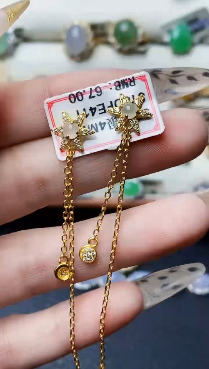 银S925镶嵌戒指翡翠3046