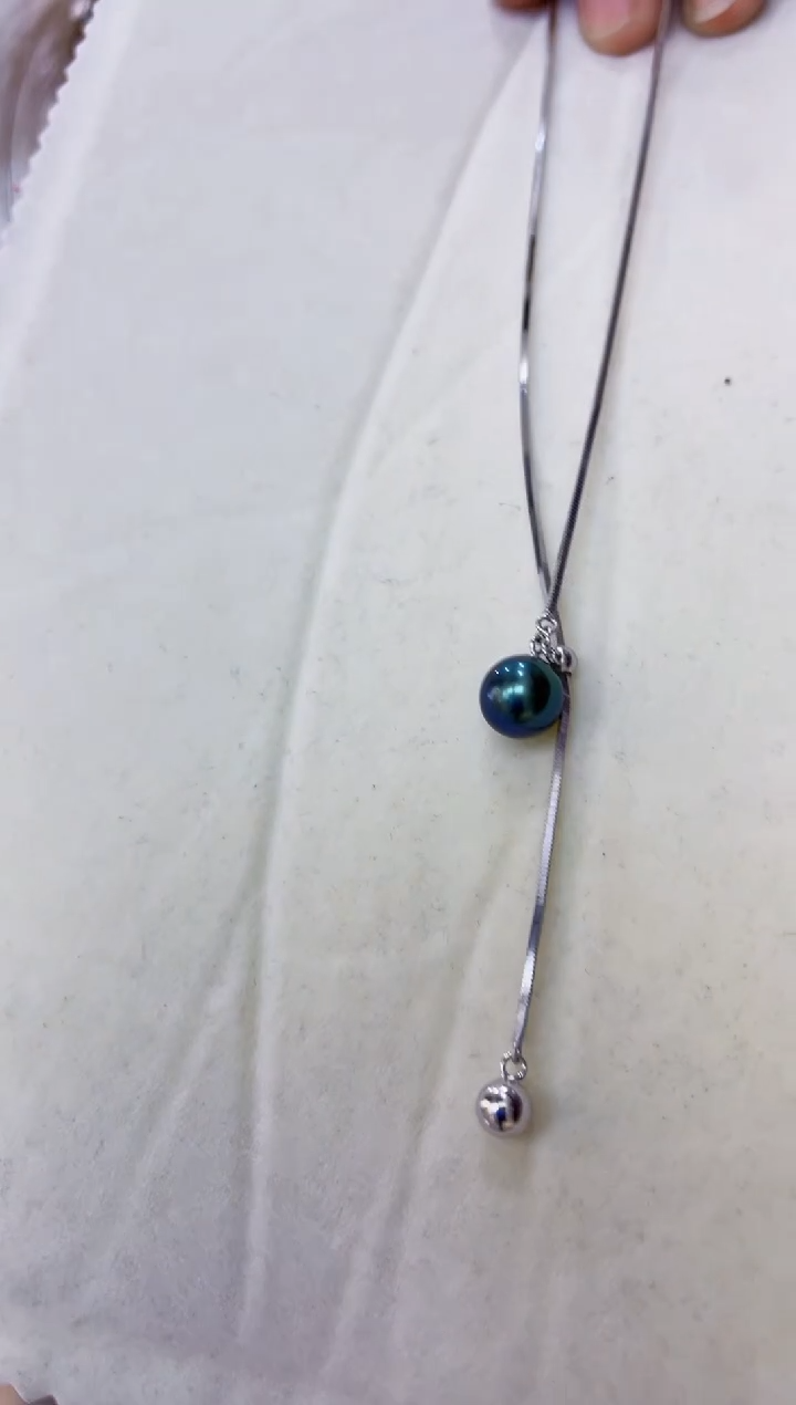 【闪购商品】海水珍珠吊坠(赠链)银S925镶嵌毛衣链