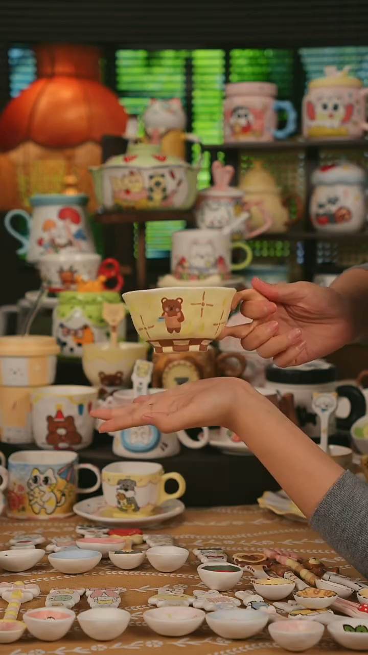 陶瓷无盖款小熊杯子