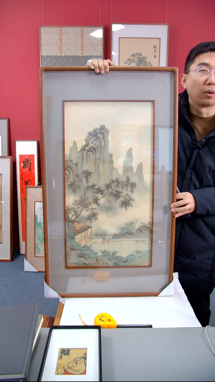 【闪购商品】国画丁奕《望景图》装裱92*52