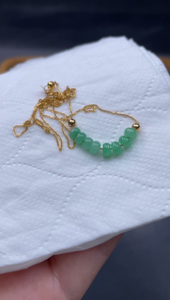 【闪购商品】翡翠颈饰18K金镶嵌54.........