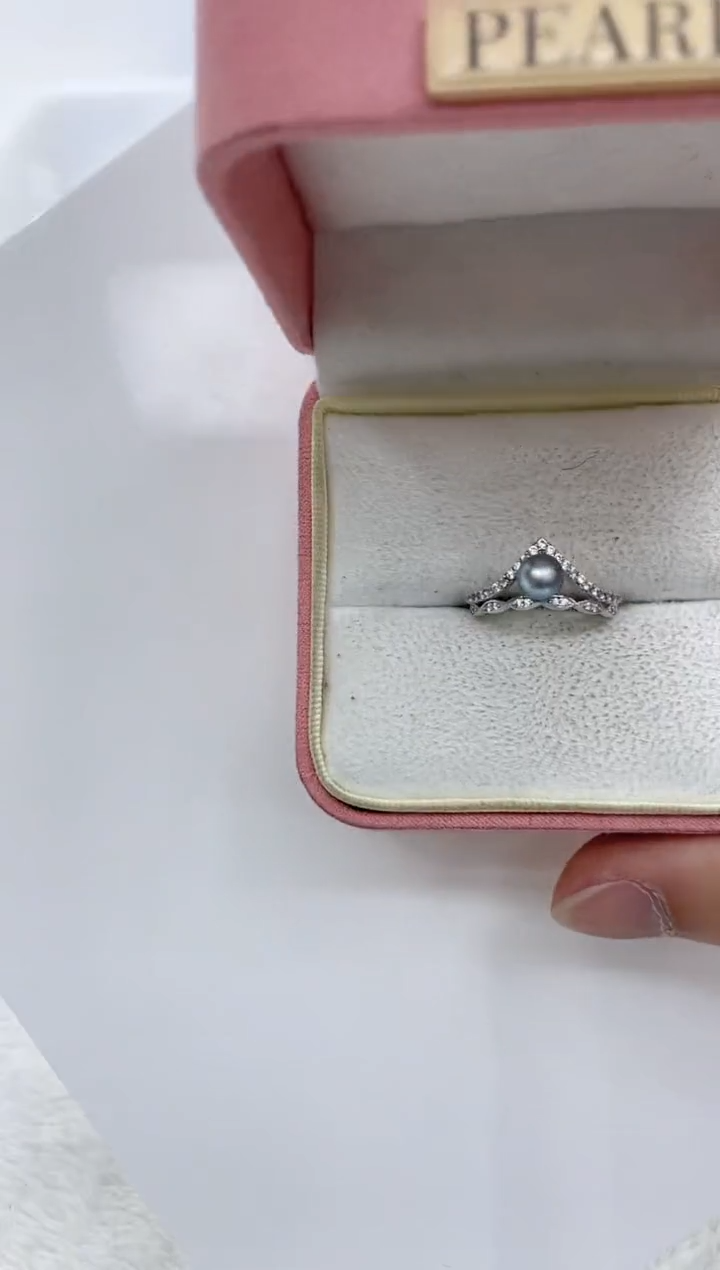 【闪购商品】海水珍珠戒指银S925镶嵌海水珍珠戒指