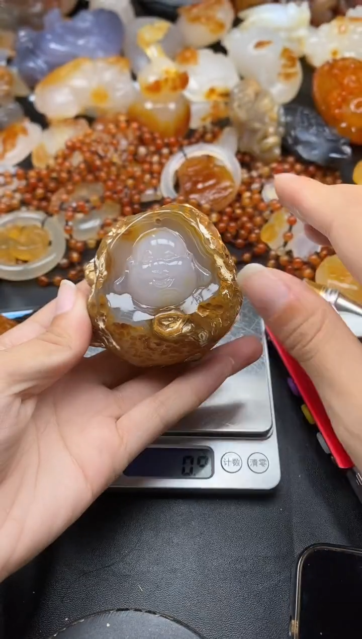 未镶嵌1玛瑙/玉髓中****子LL