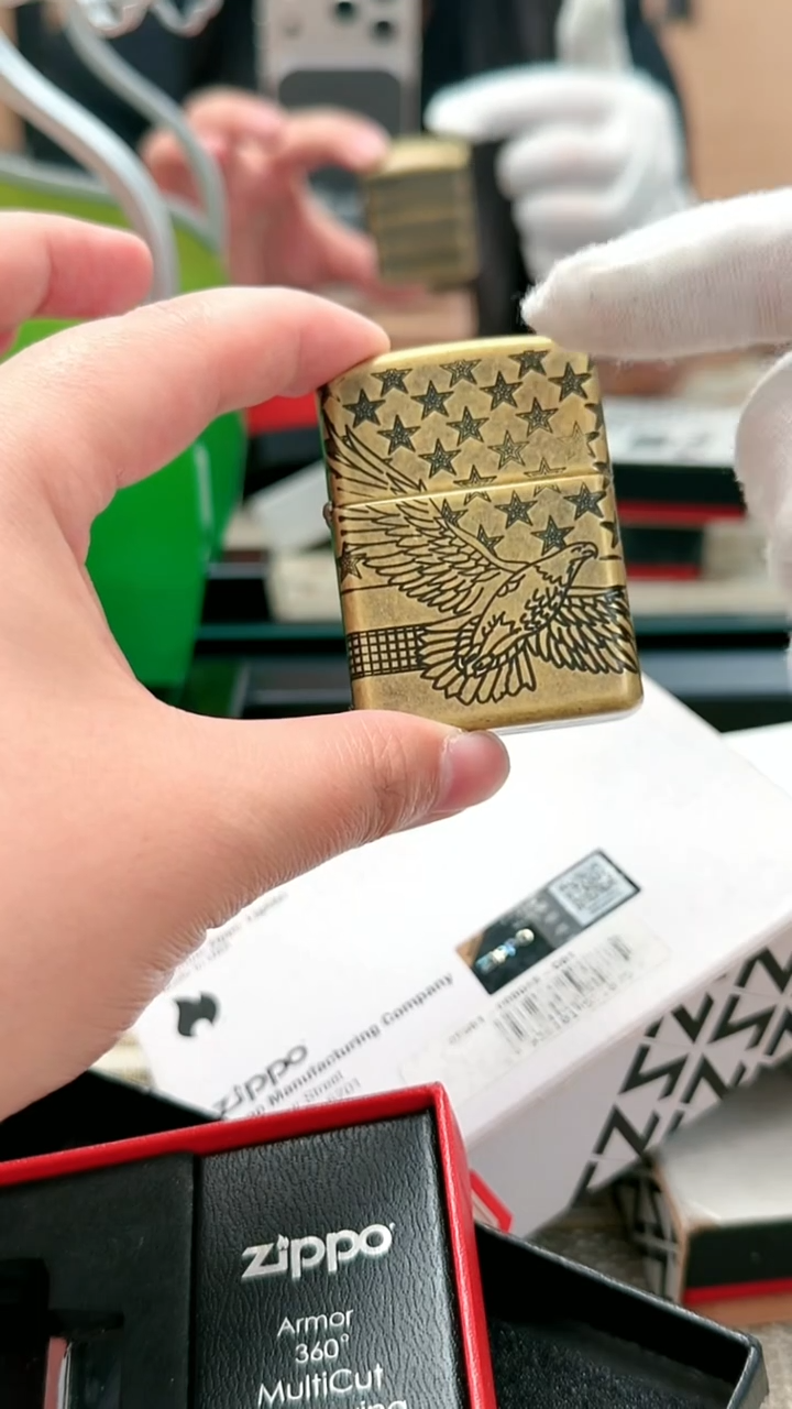Zippo官方正品 盔甲飞鹰古铜