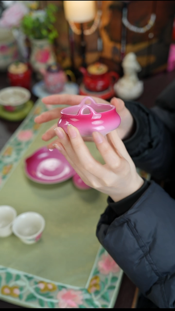 景德镇手工手绘雅圣粉彩香炉