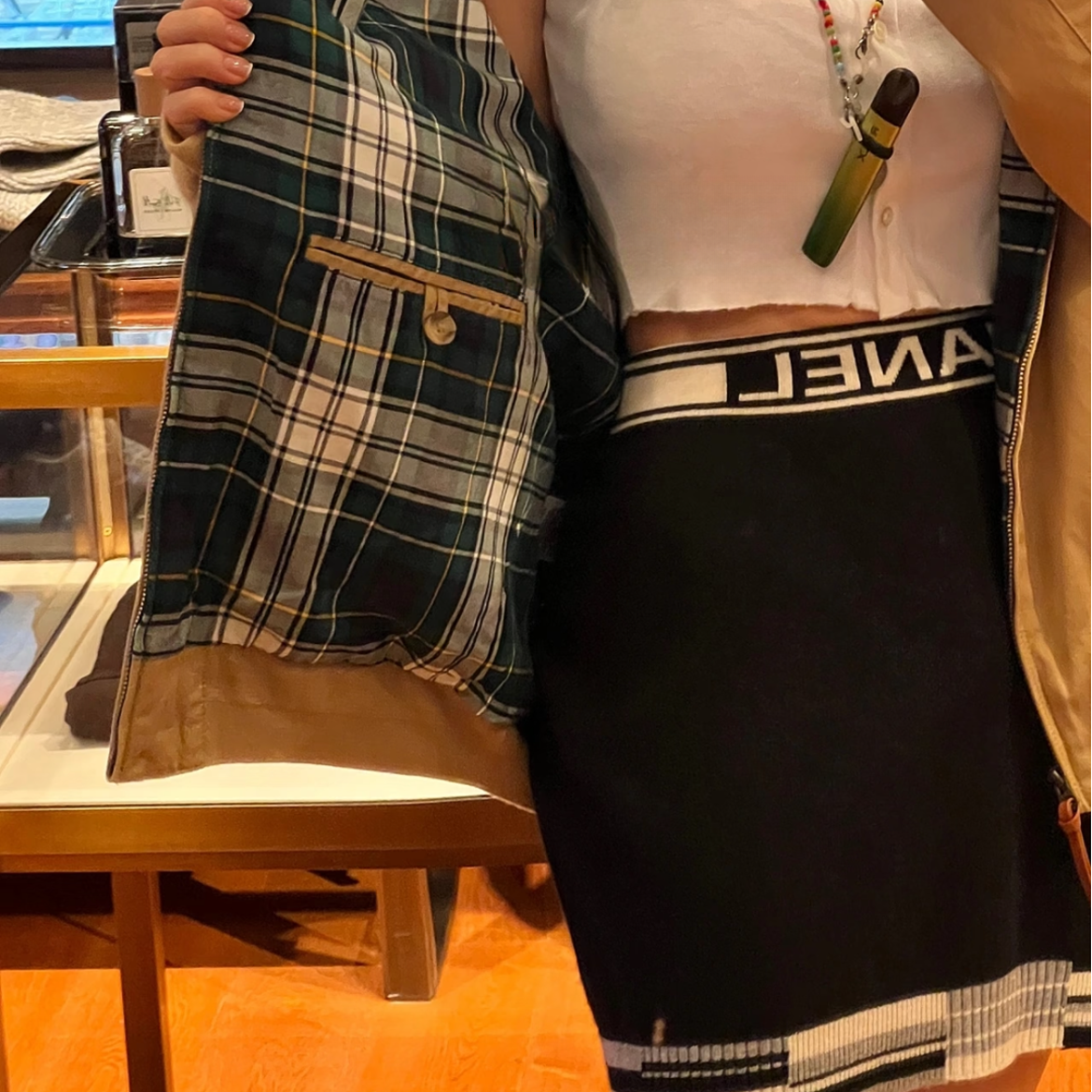 未使用 Chanel/香奈儿 香奈儿针织半裙 蓝色/36