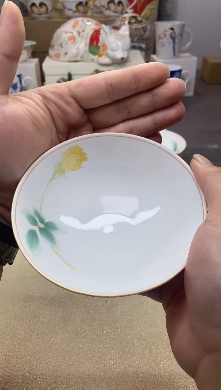 【闪购商品】茶具耐高温全品全新 （黄 玫瑰粉碗）