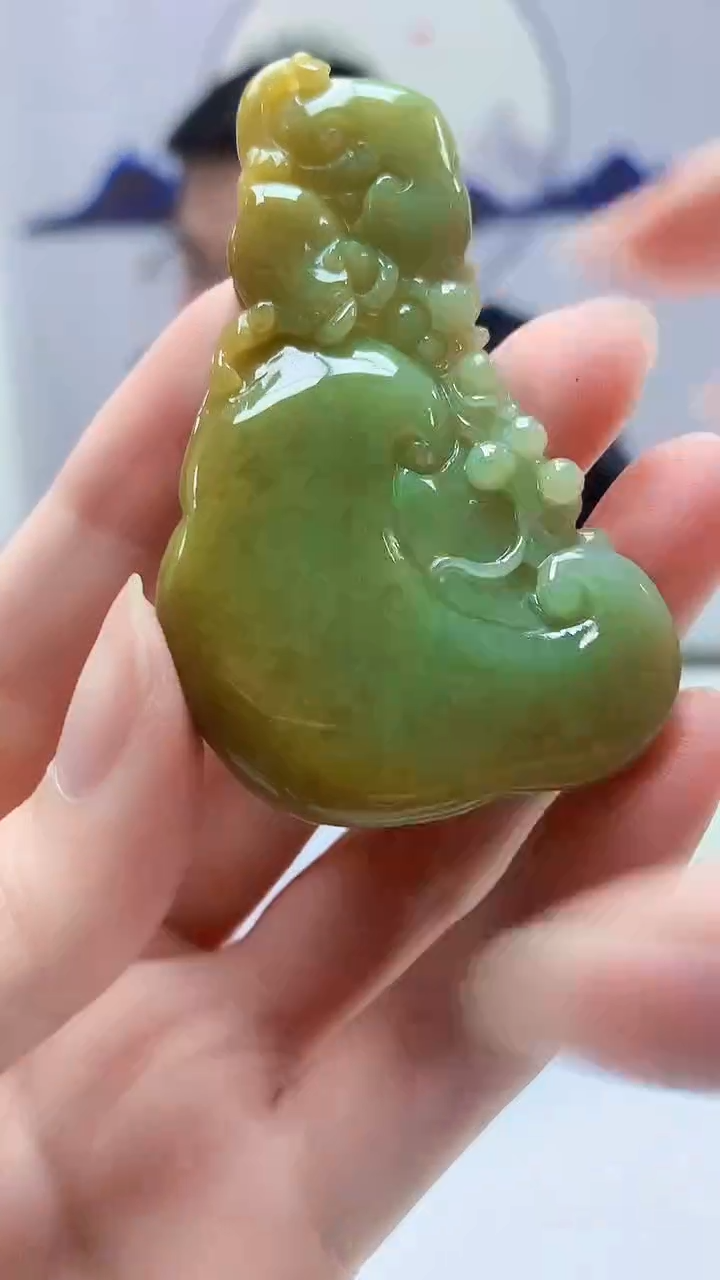 【闪购商品】定制翡翠未镶嵌5152zm-毛货挂件74