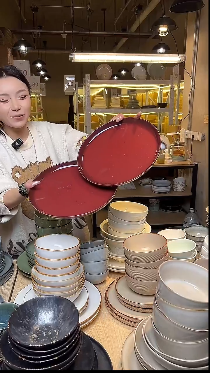 瓷163外贸尾货窑变釉下彩默外微瑕