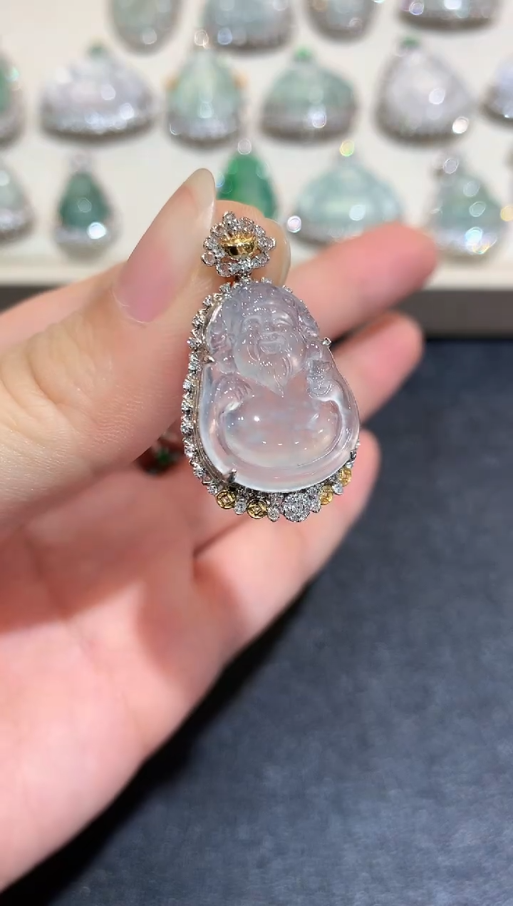 【闪购商品】翡翠颈饰18K金镶嵌 B80   