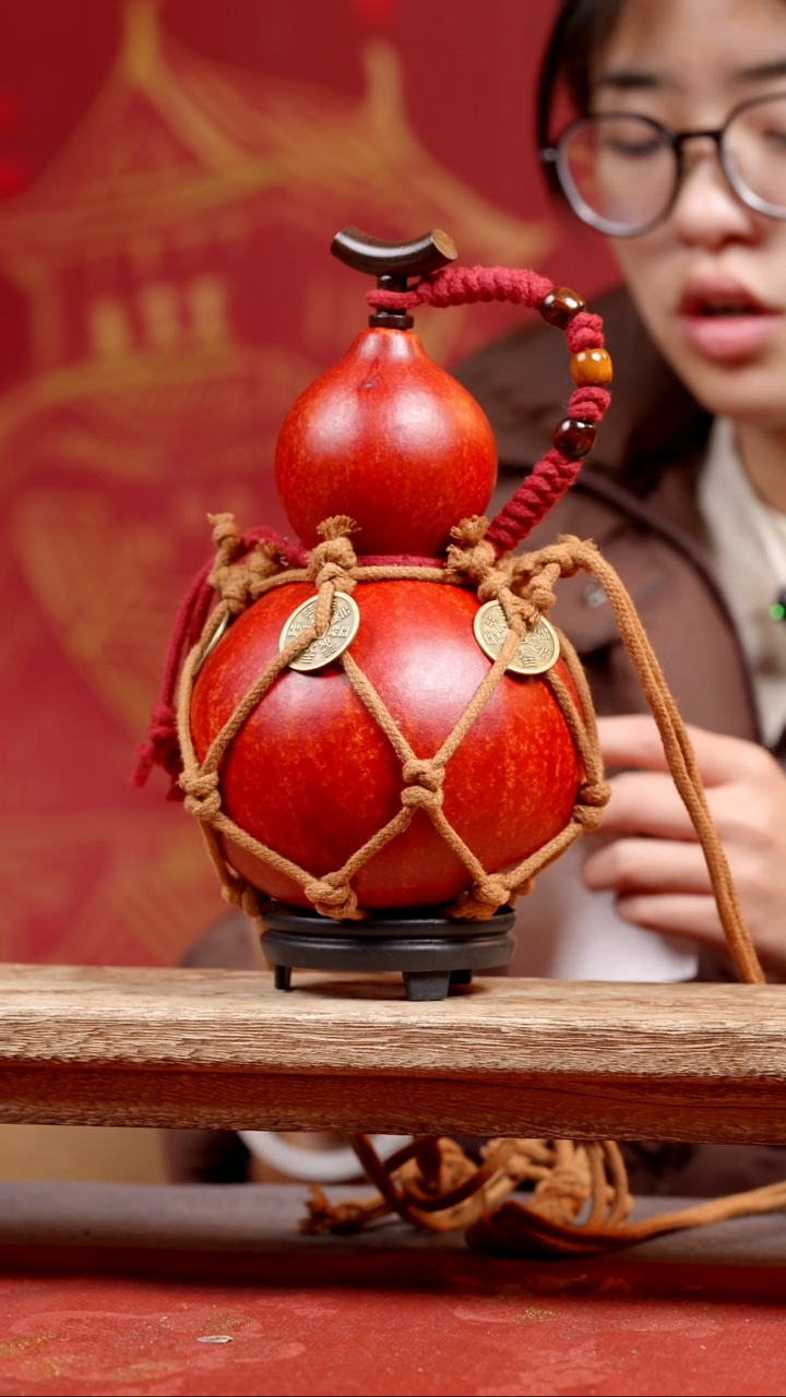 482号纯手工制作天然大漆真葫芦