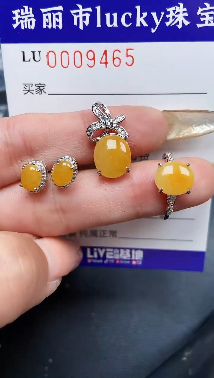 【闪购商品】翡翠颈饰银S925镶嵌9465