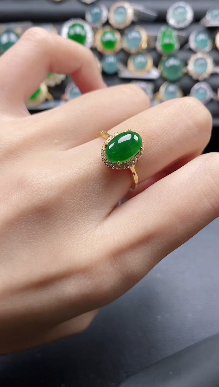 【闪购商品】翡翠戒指银S925镶嵌1111