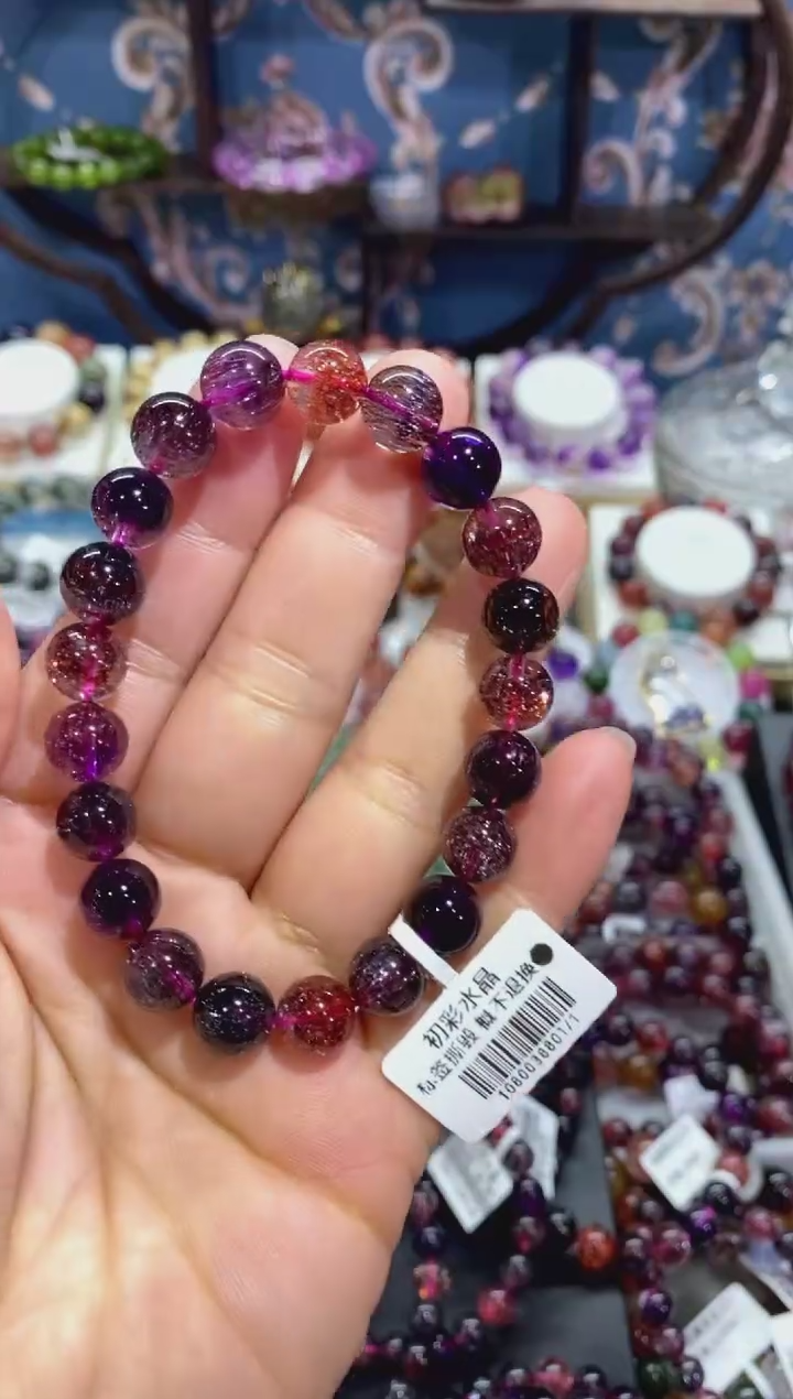【闪购商品】水晶手串未镶嵌黑加仑超七9+