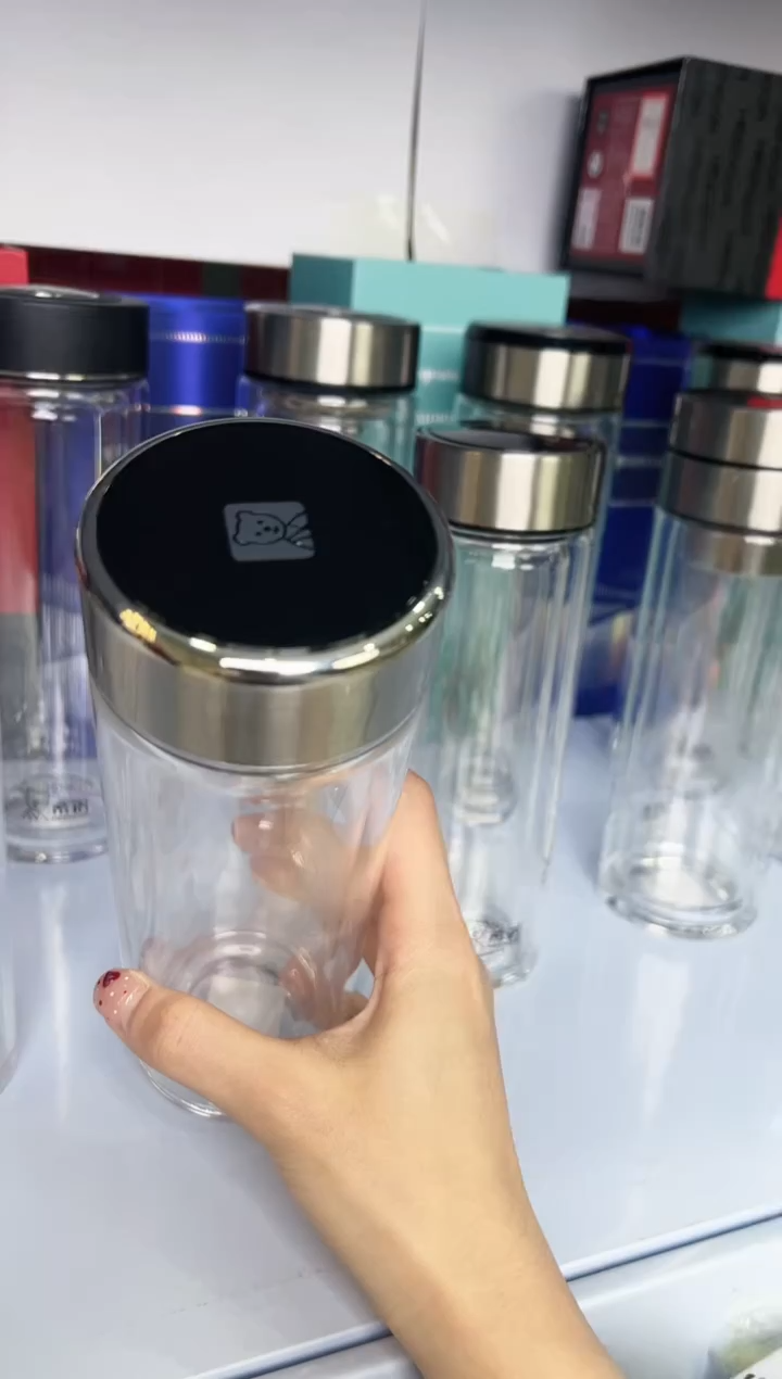 【闪购商品】双层玻璃杯365ml高硼硅茶杯