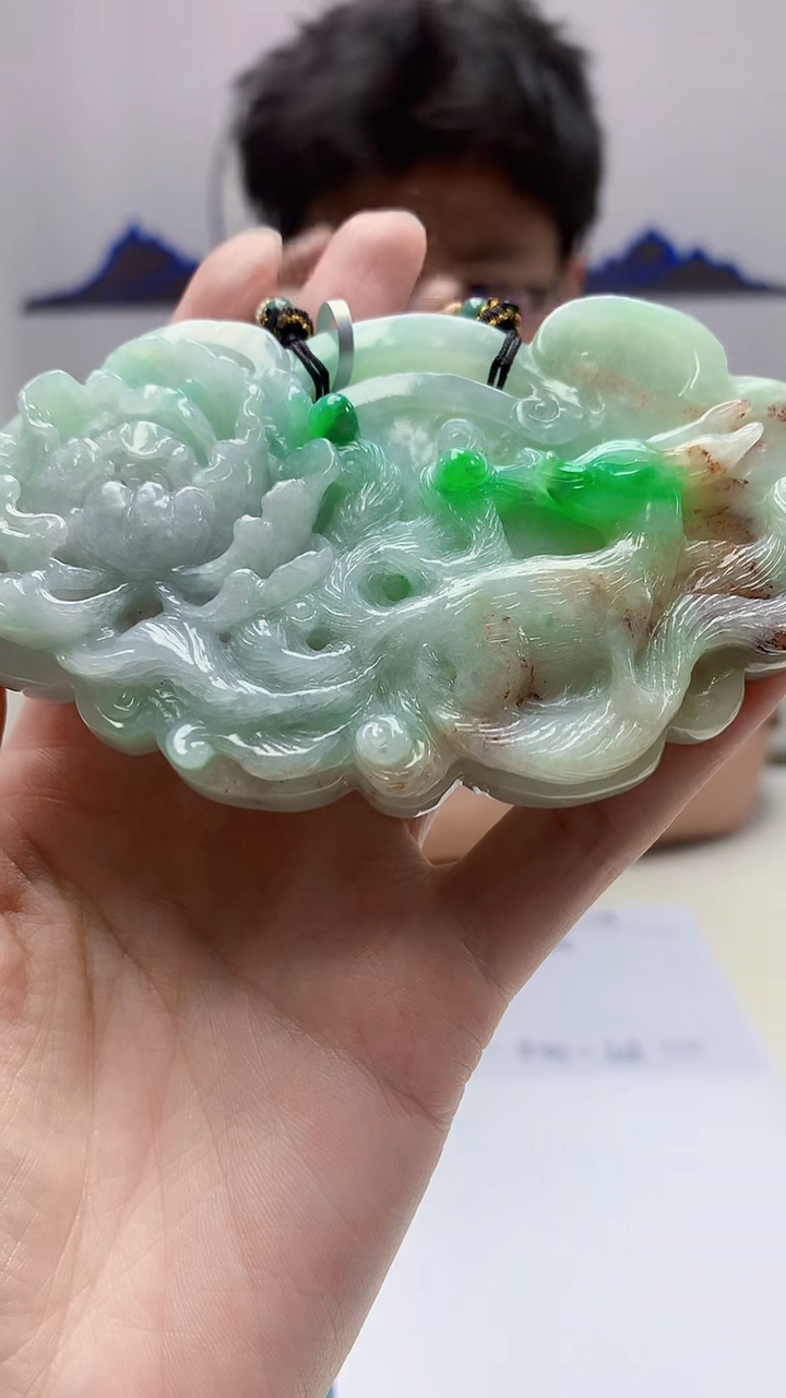 【闪购商品】定制翡翠未镶嵌4688zm-毛货赠珠链九尾198