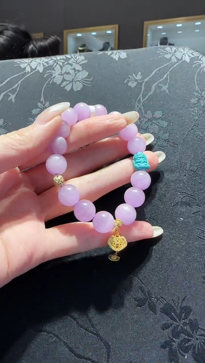 【闪购商品】锂辉石手串未镶嵌紫锂辉手串设计款