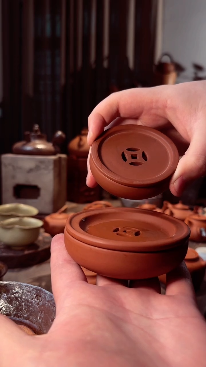 【闪购商品】壶潮州朱泥壶承一大一小叭叭叭