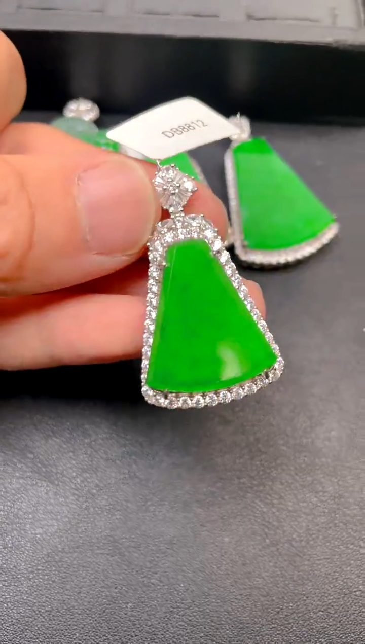 吊坠(不含链)银S925镶嵌翡翠吊坠