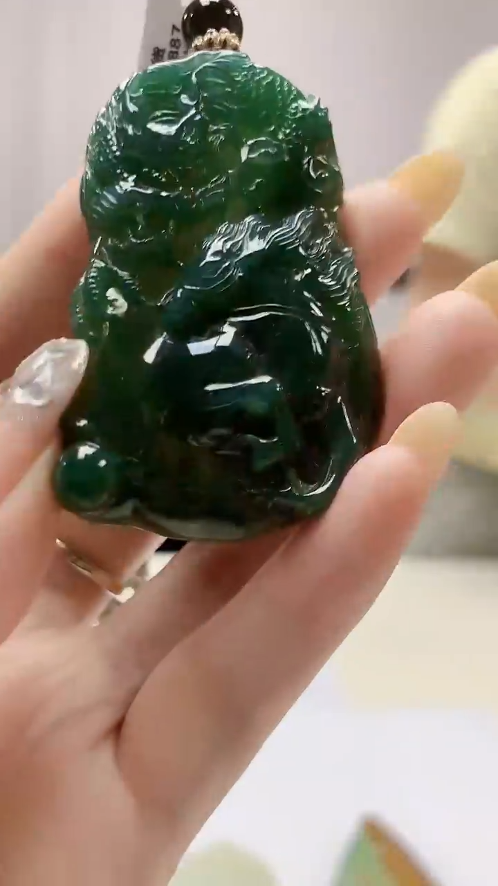 定制翡翠未镶嵌0405DD-毛货挂件52