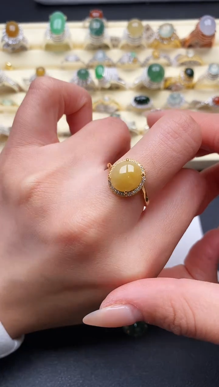 【闪购商品】翡翠戒指银S925镶嵌7777777+5