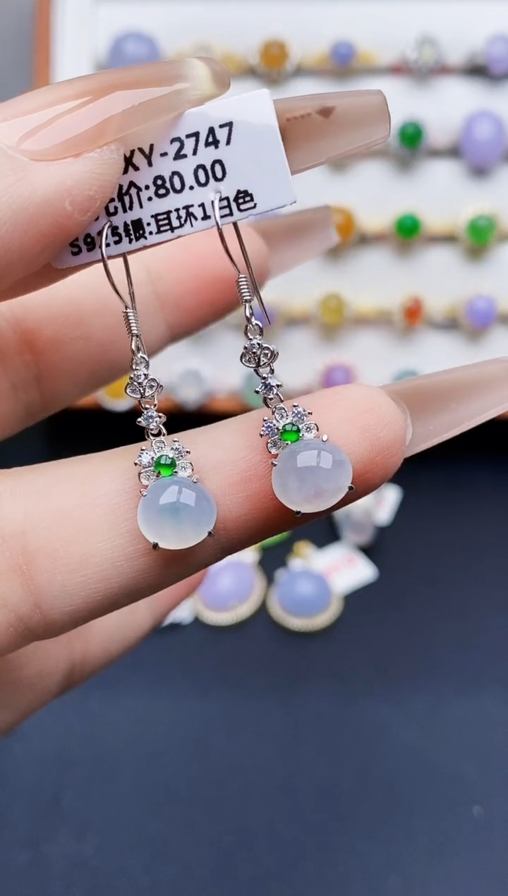 银S925镶嵌戒指翡翠0420