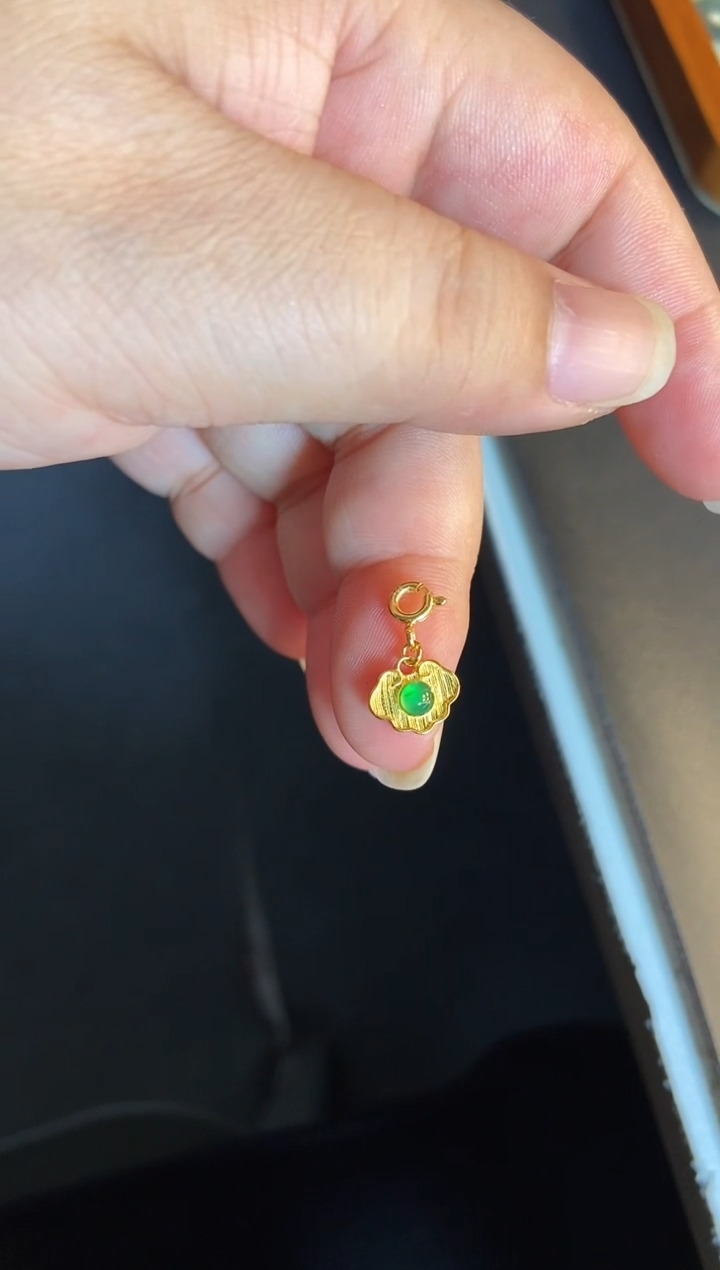 吊坠(不含链)银S925镶嵌翡翠1