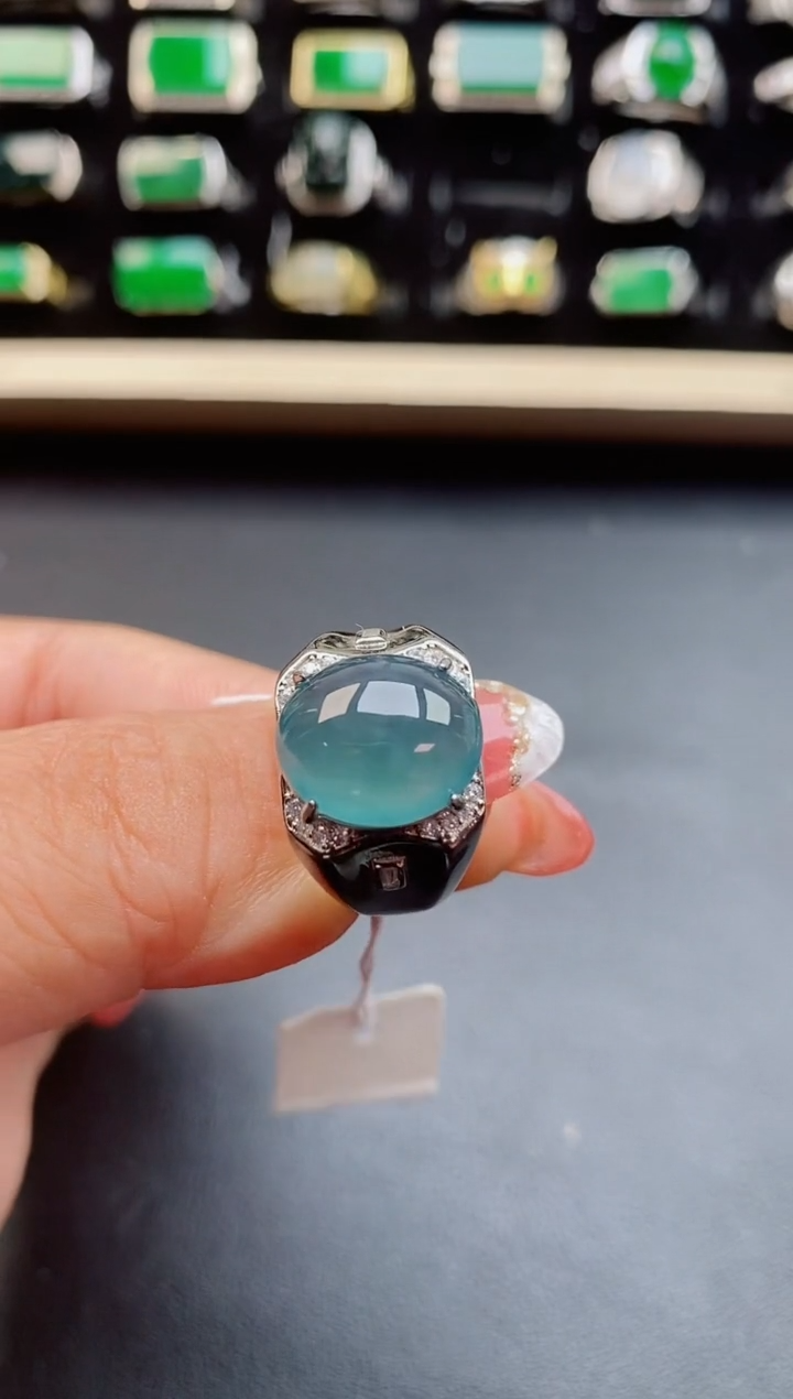 【闪购商品】翡翠戒指银S925镶嵌58500