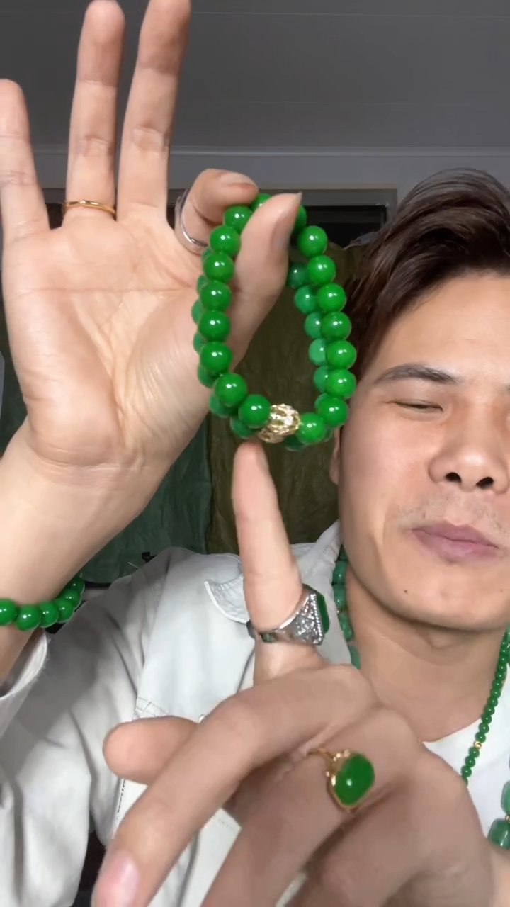 未镶嵌手串翡翠【伍氏甄选】缅料镶嵌10mm手串