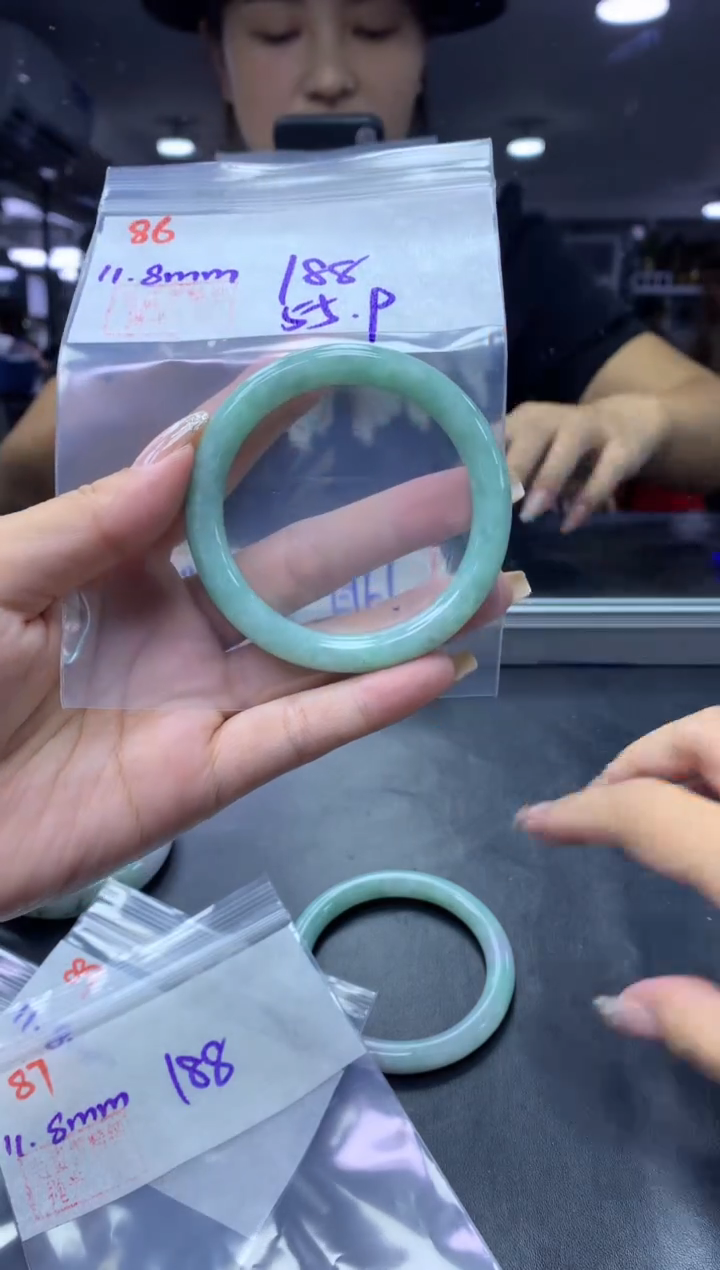 未镶嵌定制翡翠86手镯55+188元+拍一发一