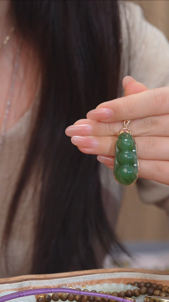 【闪购商品】和田玉吊坠不含链18K金镶嵌多样性发 @@N5421